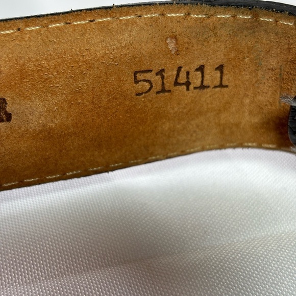 Vtg Fort Worth Leather Men's Brown Patterned Leather Belt, 51411 Size 40 - Picture 7 of 12